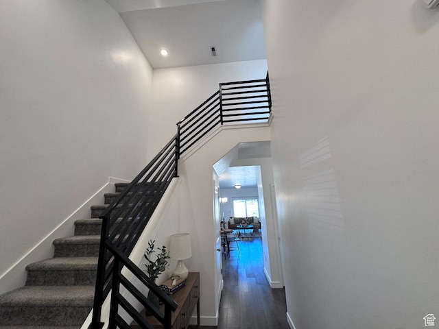 12754 S Quail Lake Dr Unit 126, Riverton, UT 84096 - staircase with wood finished floors, recessed lighting, and baseboards