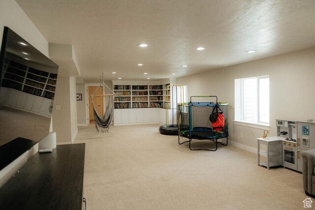 217 S 1230 W Unit 15, Spanish Fork, UT 84660 - rec room with carpet floors, recessed lighting, baseboards, and built in features