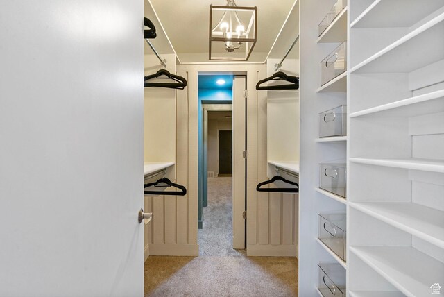 177 S Canyon Ave, Springville, UT 84663 - walk in closet with carpet and a chandelier