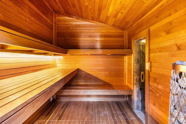 177 S Canyon Ave, Springville, UT 84663 - sauna featuring wooden walls and wooden ceiling