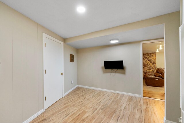 177 S Canyon Ave, Springville, UT 84663 - below grade area featuring light wood-style floors and baseboards