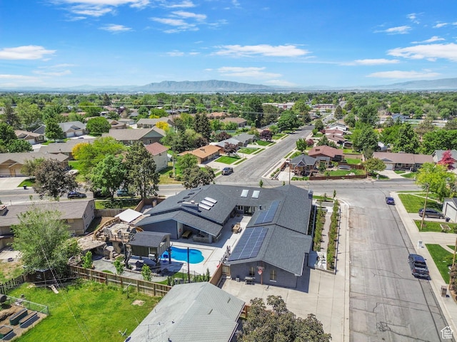 177 S Canyon Ave, Springville, UT 84663 - aerial view of residential area with a pool and a mountain backdrop