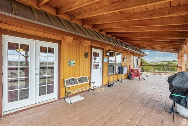 9911 S Antelope Xing, Duchesne, UT 84021 - deck featuring french doors and area for grilling