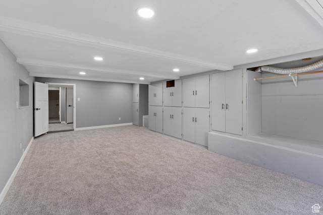 4203 S College Dr E, Ogden, UT 84403 - finished basement featuring light carpet, recessed lighting, and baseboards