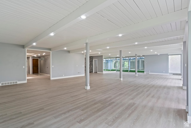 4203 S College Dr E, Ogden, UT 84403 - interior space with baseboards, light wood finished floors, plenty of natural light, and recessed lighting