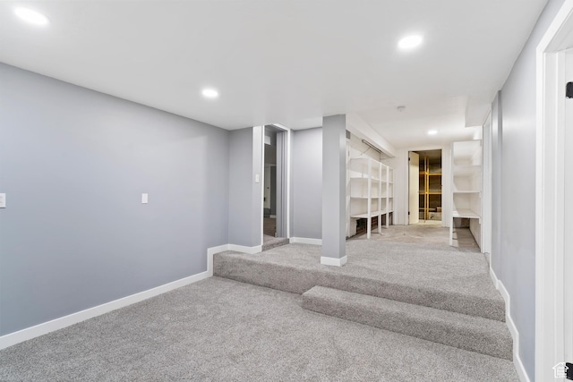 4203 S College Dr E, Ogden, UT 84403 - below grade area featuring carpet flooring, recessed lighting, and baseboards