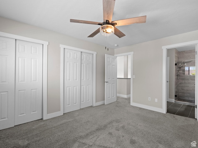 3095 W 8525 S, West Jordan, UT 84088 - unfurnished bedroom featuring multiple closets, carpet flooring, baseboards, and ensuite bath