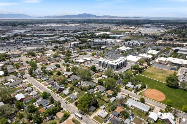 80 S 400 E, Clearfield, UT 84015 - aerial view of property and surrounding area featuring a mountain backdrop
