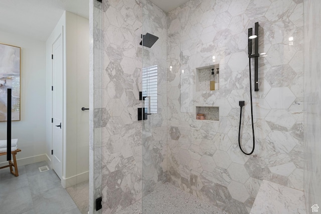 1446 E Anvil Dr, Draper, UT 84020 - bathroom with a marble finish shower and baseboards