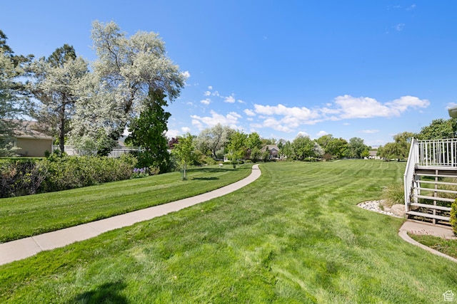 1446 E Anvil Dr, Draper, UT 84020 - view of green lawn featuring stairway