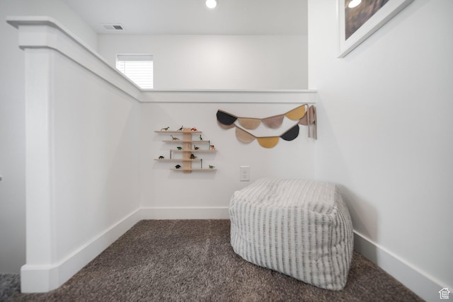 473 N Northshore Dr, Saratoga Springs, UT 84045 - sitting room featuring carpet floors, baseboards, and recessed lighting