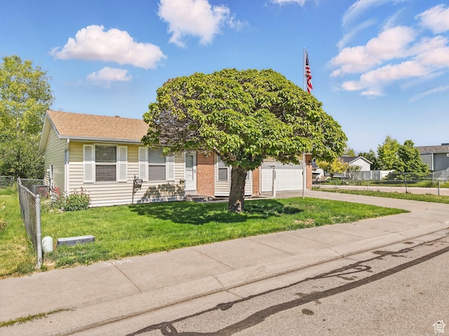 6813 S Sparrowtail Rd, West Jordan, UT 84081 - obstructed view of property with driveway and brick siding
