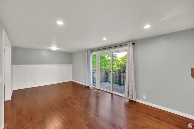 1543 Mulberry Way, Sandy, UT 84093 - empty room featuring wood finished floors and recessed lighting