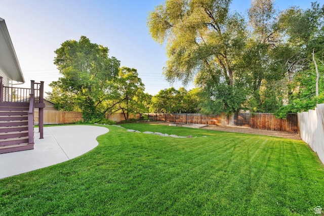 1543 Mulberry Way, Sandy, UT 84093 - view of yard with a patio area and stairs