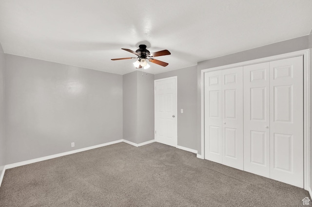1543 Mulberry Way, Sandy, UT 84093 - unfurnished bedroom with carpet, baseboards, a closet, and ceiling fan