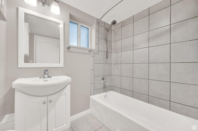1543 Mulberry Way, Sandy, UT 84093 - full bathroom with shower / bath combination, vanity, tile patterned floors, and baseboards