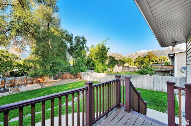 1543 Mulberry Way, Sandy, UT 84093 - wooden deck featuring a mountain view