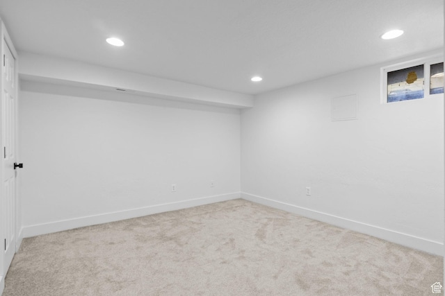 598 Brookside Dr, Springville, UT 84663 - finished below grade area featuring carpet floors, recessed lighting, and baseboards