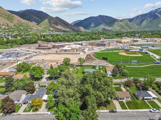 598 Brookside Dr, Springville, UT 84663 - aerial view of property and surrounding area featuring mountains