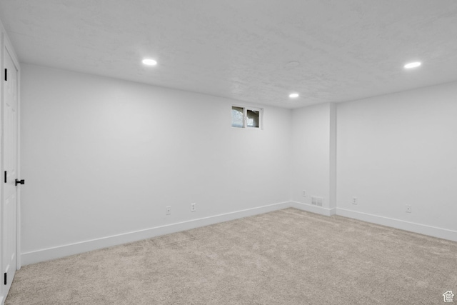 598 Brookside Dr, Springville, UT 84663 - basement with recessed lighting, light carpet, and baseboards