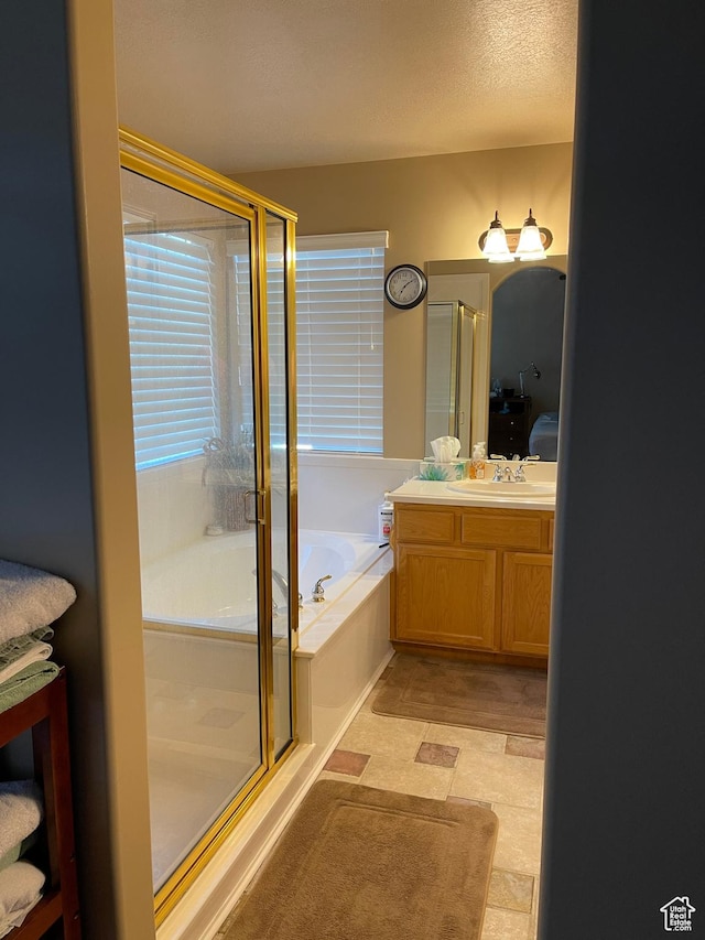 3681 W 775 N, Layton, UT 84041 - bathroom with a stall shower, vanity, and a garden tub