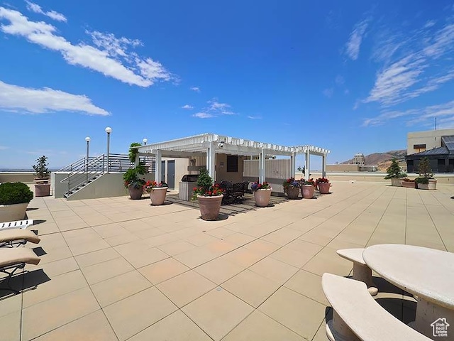 48 W 300 S Unit 2502-N, Salt Lake City, UT 84101 - view of patio / terrace with a pergola