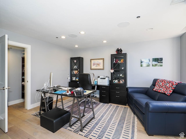 48 W 300 S Unit 2502-N, Salt Lake City, UT 84101 - office space with light wood-type flooring, recessed lighting, and baseboards