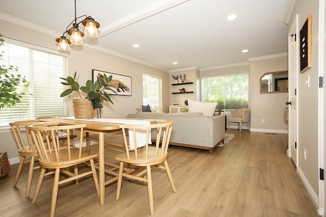 1908 W 1020 N, Provo, UT 84604 - dining area with plenty of natural light, light wood finished floors, ornamental molding, baseboards, and recessed lighting