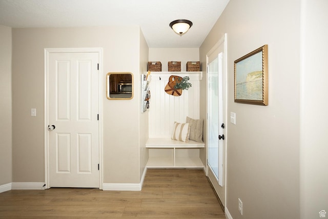 1908 W 1020 N, Provo, UT 84604 - mudroom featuring wood finished floors and baseboards
