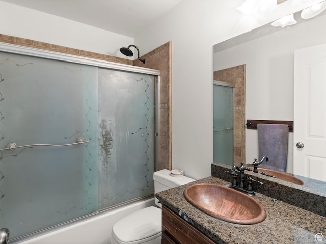 1206 W 3300 N, Pleasant Grove, UT 84062 - full bathroom with shower / bath combination with glass door, vanity, and toilet