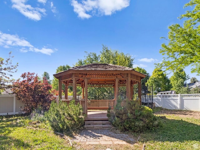 1206 W 3300 N, Pleasant Grove, UT 84062 - view of yard featuring a gazebo and a wooden deck