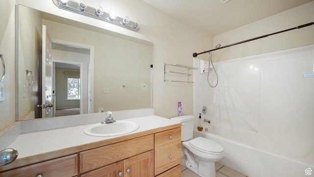 10205 N 3900 W, Cedar Hills, UT 84062 - full bath with washtub / shower combination, toilet, vanity, and tile patterned floors