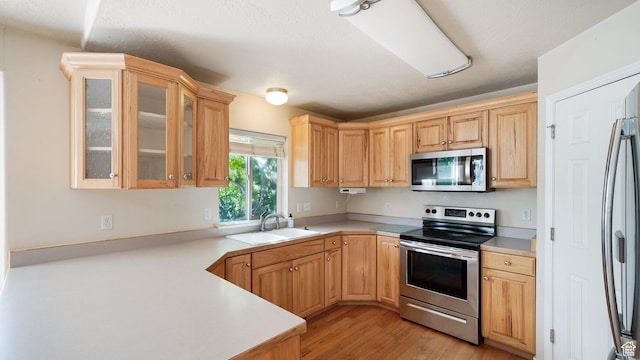 10205 N 3900 W, Cedar Hills, UT 84062 - kitchen featuring stainless steel appliances, a sink, light countertops, and light brown cabinets