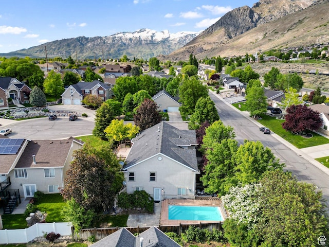 10205 N 3900 W, Cedar Hills, UT 84062 - aerial view of residential area with a mountain backdrop and a pool area