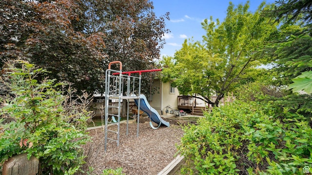 10205 N 3900 W, Cedar Hills, UT 84062 - view of jungle gym featuring a wooden deck