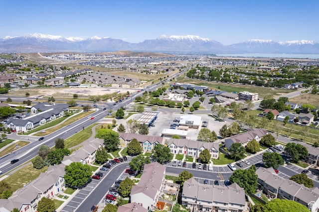 3421 E Dundee Dr, Eagle Mountain, UT 84005 - aerial perspective of suburban area featuring a mountainous background