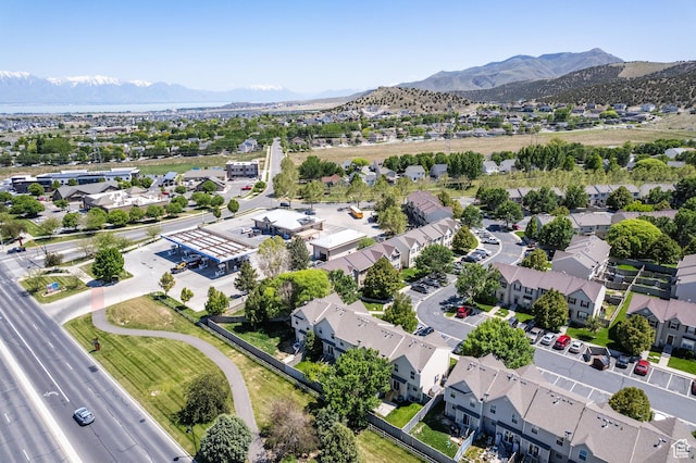 3421 E Dundee Dr, Eagle Mountain, UT 84005 - aerial view of residential area featuring a mountain backdrop