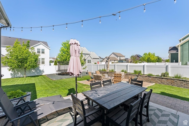 222 S Summer Breeze Ln, Layton, UT 84041 - view of patio with outdoor dining space and a residential view