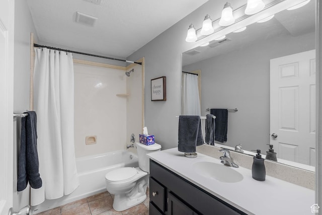 3285 S 575 W, Syracuse, UT 84075 - bathroom with vanity, toilet, shower / bath combo, and tile patterned floors