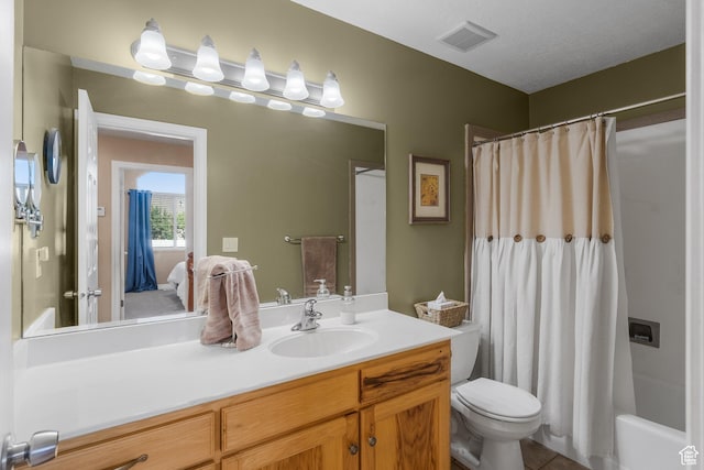 3285 S 575 W, Syracuse, UT 84075 - full bathroom featuring vanity, toilet, shower / bathtub combination with curtain, and tile patterned floors