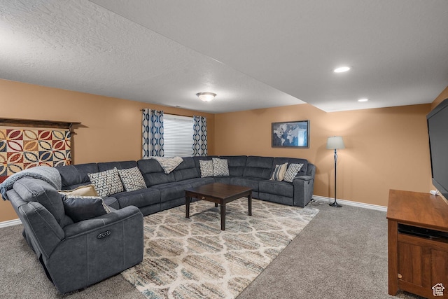 3285 S 575 W, Syracuse, UT 84075 - carpeted living area with baseboards and recessed lighting