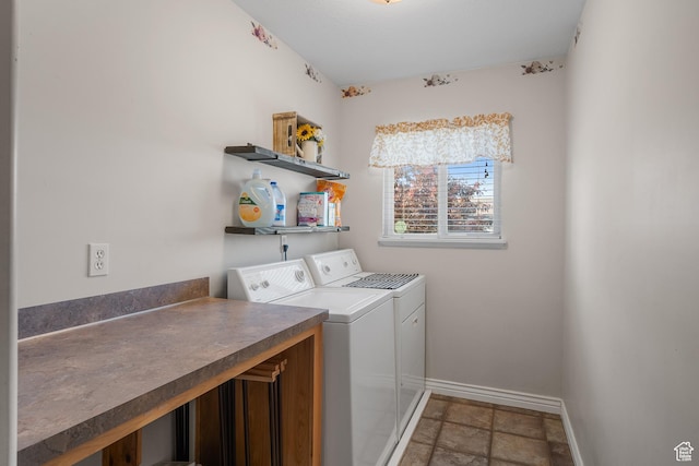 3285 S 575 W, Syracuse, UT 84075 - washroom featuring independent washer and dryer, baseboards, and stone finish floors