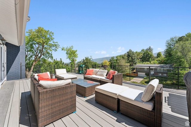 3407 S 325 W, Bountiful, UT 84010 - wooden deck featuring an outdoor living space
