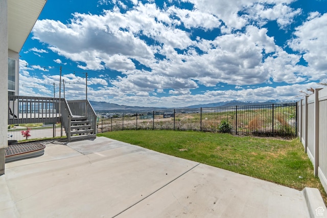 3727 N 900 W, Lehi, UT 84043 - view of patio with a mountain view and stairs