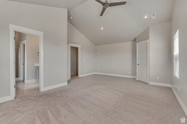 3727 N 900 W, Lehi, UT 84043 - unfurnished bedroom featuring light carpet, lofted ceiling, multiple windows, baseboards, and recessed lighting