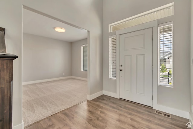 3727 N 900 W, Lehi, UT 84043 - entryway with wood finished floors, baseboards, and carpet floors