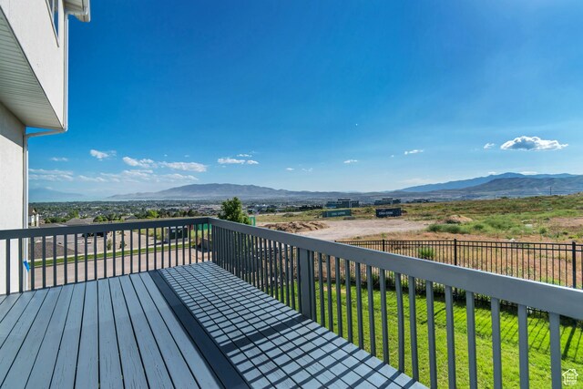 3727 N 900 W, Lehi, UT 84043 - wooden terrace featuring a mountain view