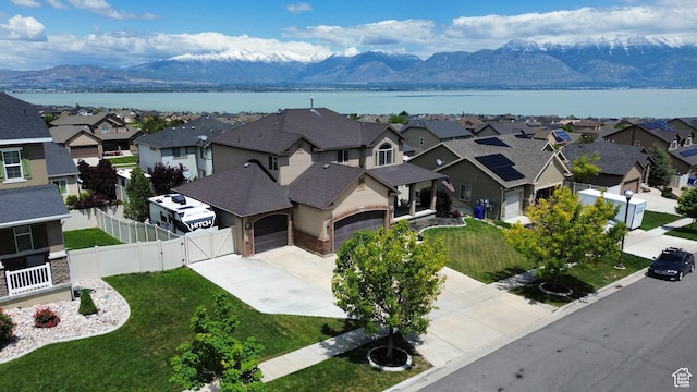 414 W Kit Fox Dr, Saratoga Springs, UT 84045 - aerial perspective of suburban area featuring a water and mountain view