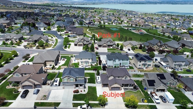 414 W Kit Fox Dr, Saratoga Springs, UT 84045 - view of property location with nearby suburban area and a nearby body of water