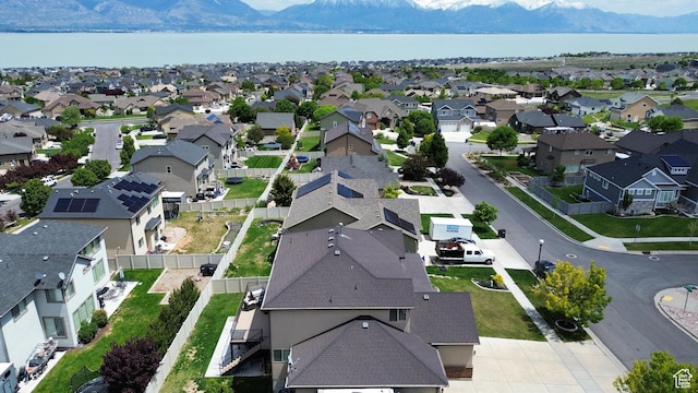 414 W Kit Fox Dr, Saratoga Springs, UT 84045 - aerial perspective of suburban area featuring a water and mountain view